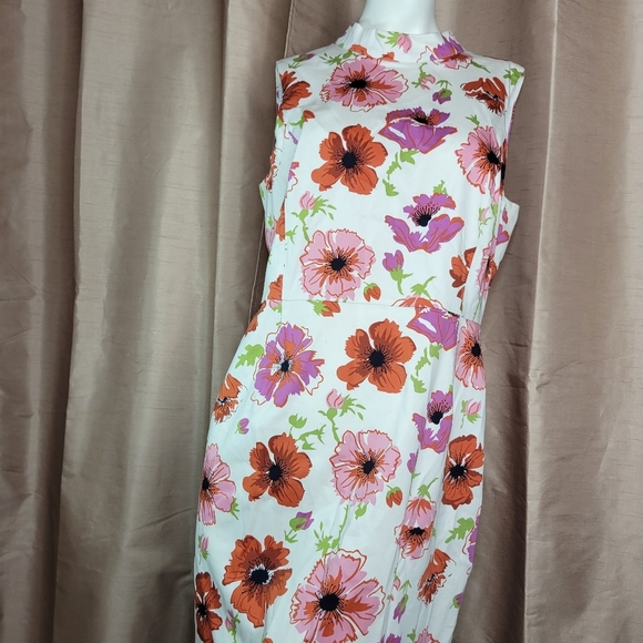 Brooks Brothers Dresses & Skirts - Brooks Brothers Women's Floral Print Sleeveless Dress - Size: 14 - White